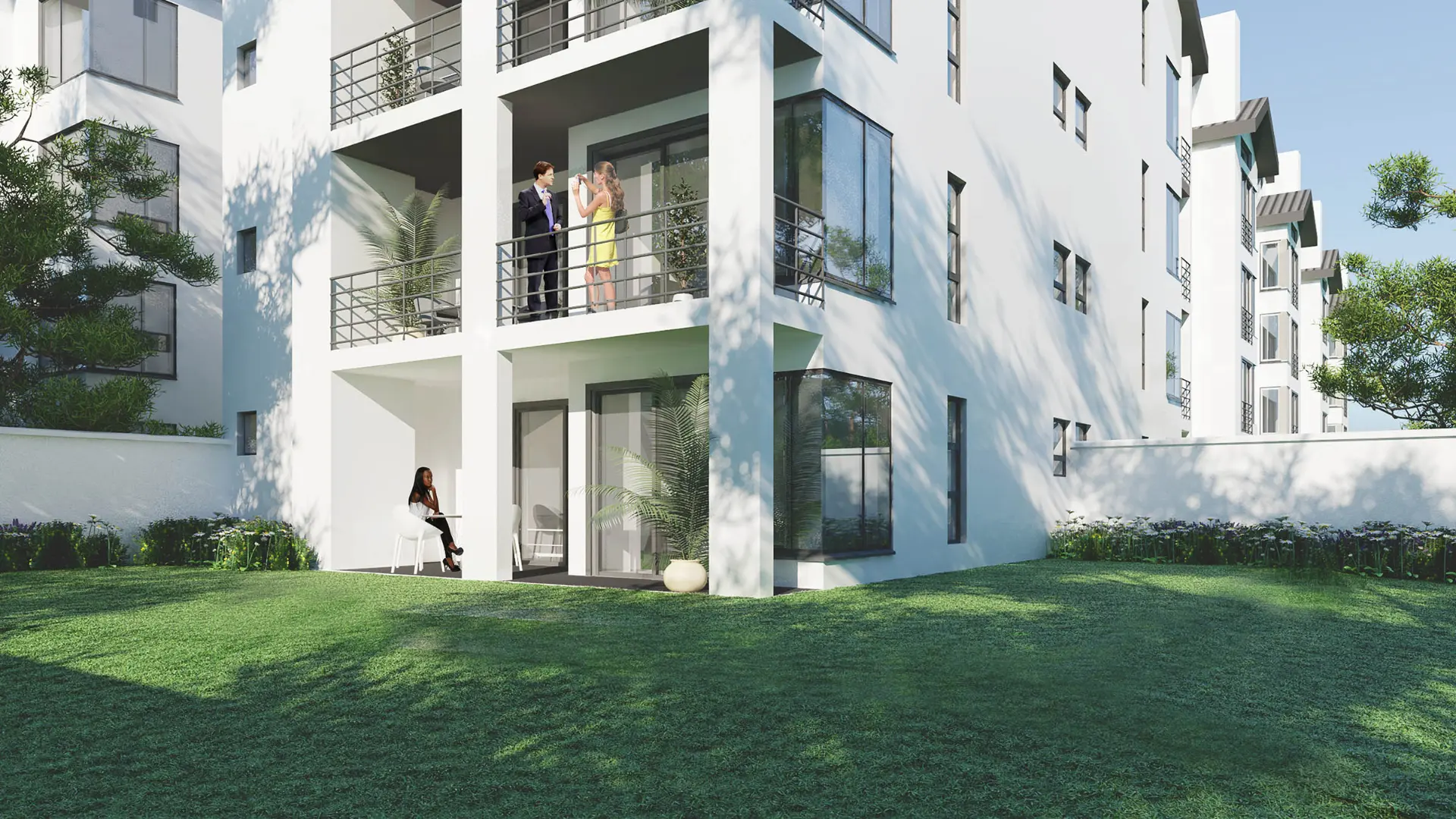 Garden-Facing Apartment Elevation