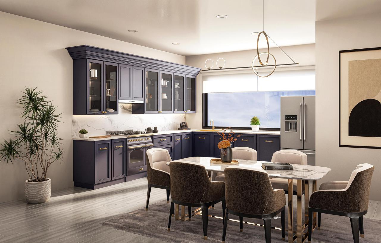 Navy & Marble Designer Kitchen