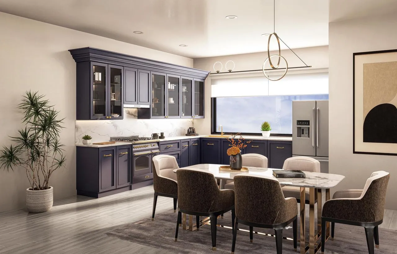 Navy & Marble Designer Kitchen